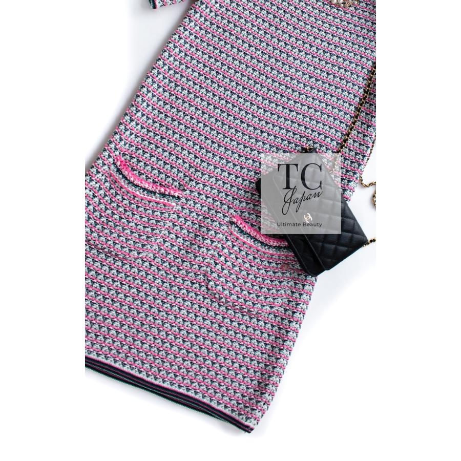 CHANEL（シャネル） ワンピース ピンク マルチ コットン ブレンド