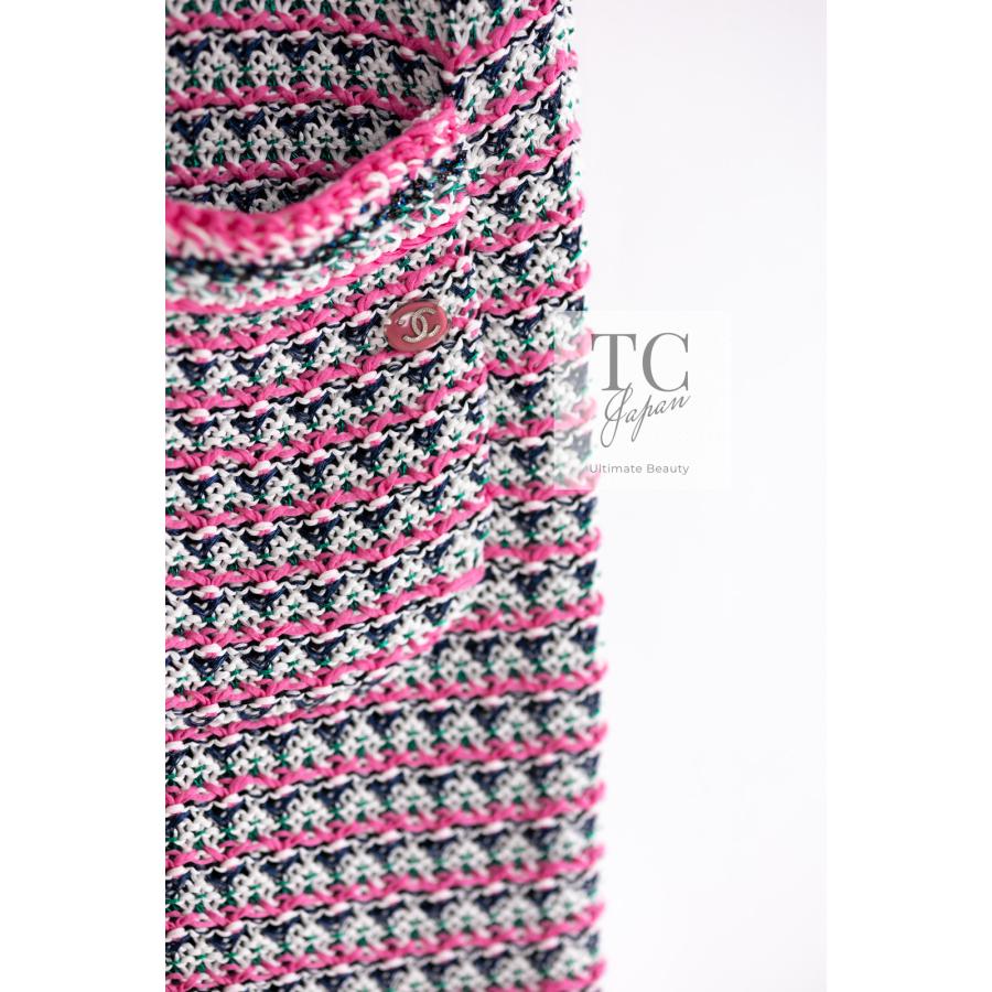 CHANEL（シャネル） ワンピース ピンク マルチ コットン ブレンド