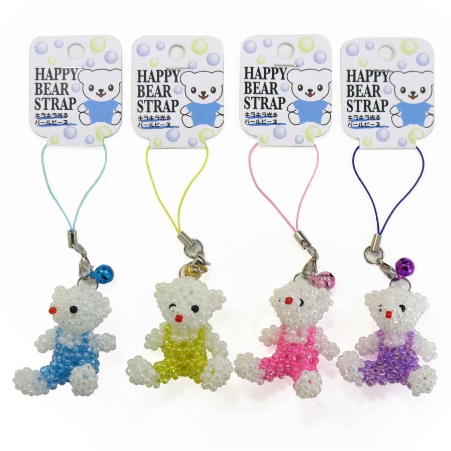 ビーズストラップ くま 4色 バラ 604-708 : テンマヤ - 通販 - Yahoo