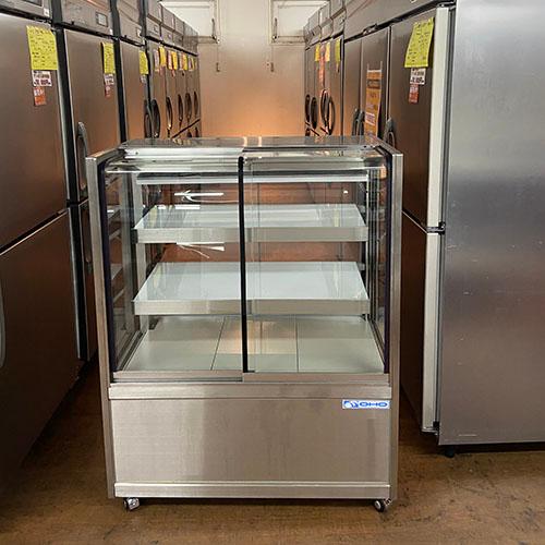 業界最長1年保証】対面冷蔵ショーケース 3段 両面引き戸 大穂製作所