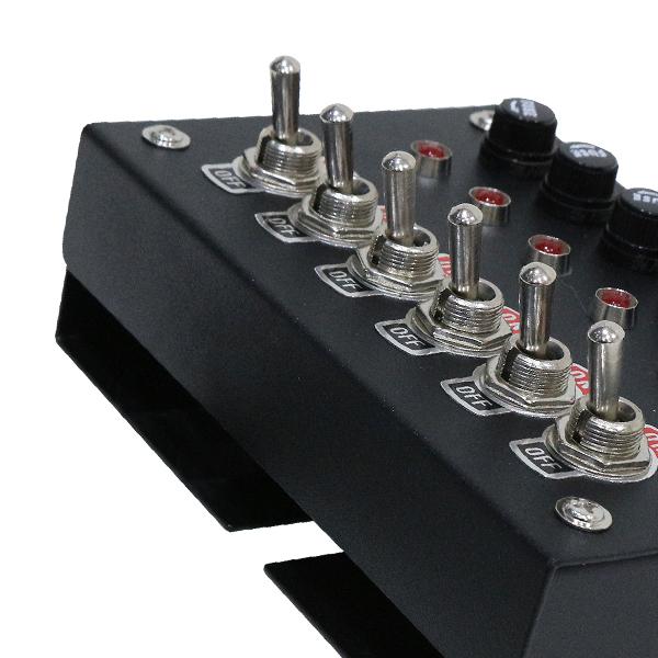 トラック デコトラ 6連スイッチボックス ブラック 12V 24V メイン