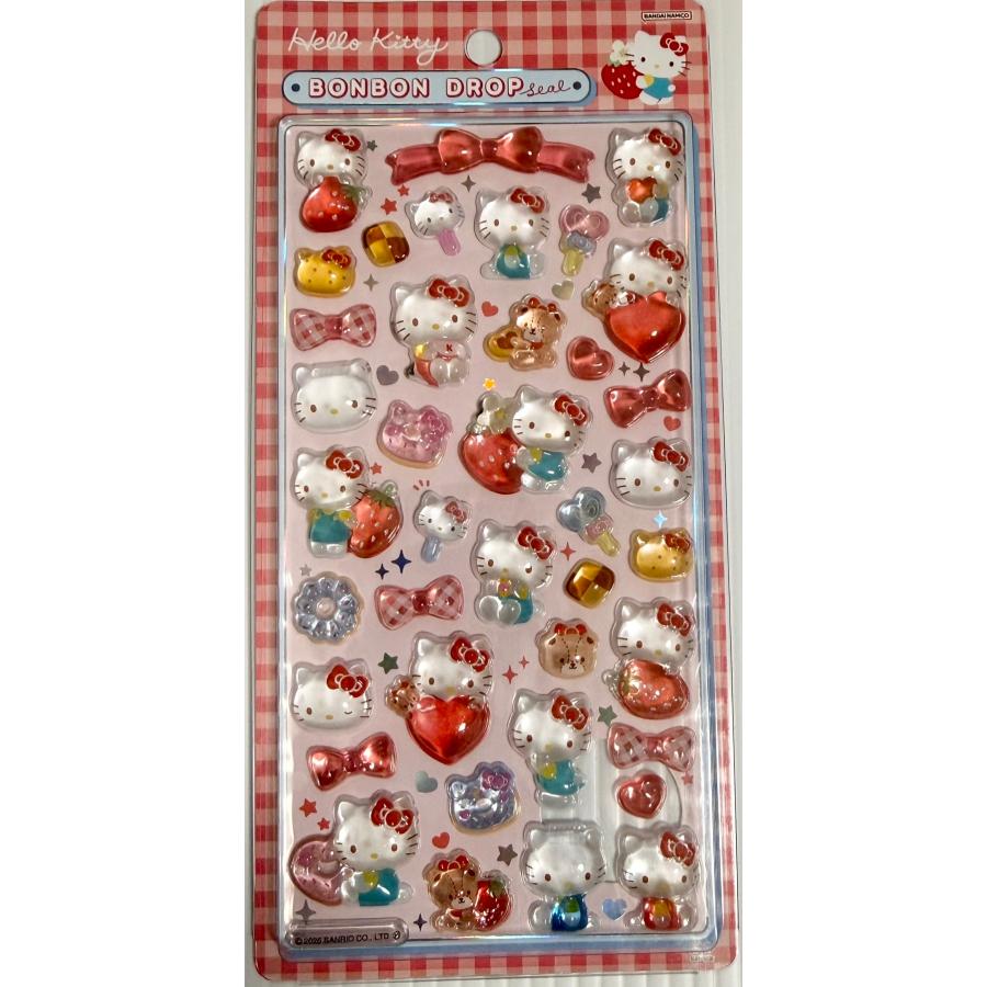 サンリオキャラクター シール ボンボンドロップシール ハローキティ 赤