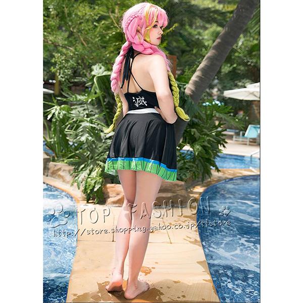 鬼滅の刃 水着 レディース コスプレ衣装 甘露寺蜜璃 風 水泳着 衣装