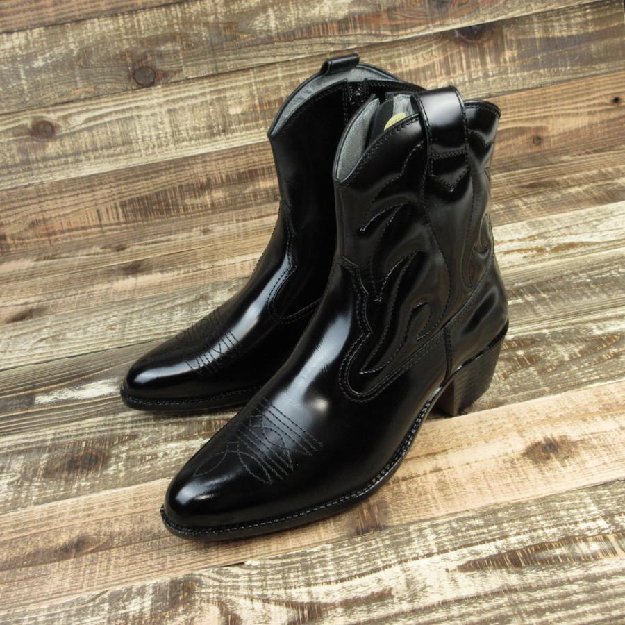 TEXAS VILLAGE 日本製 本革レザー ウエスタンブーツ ショート メンズ