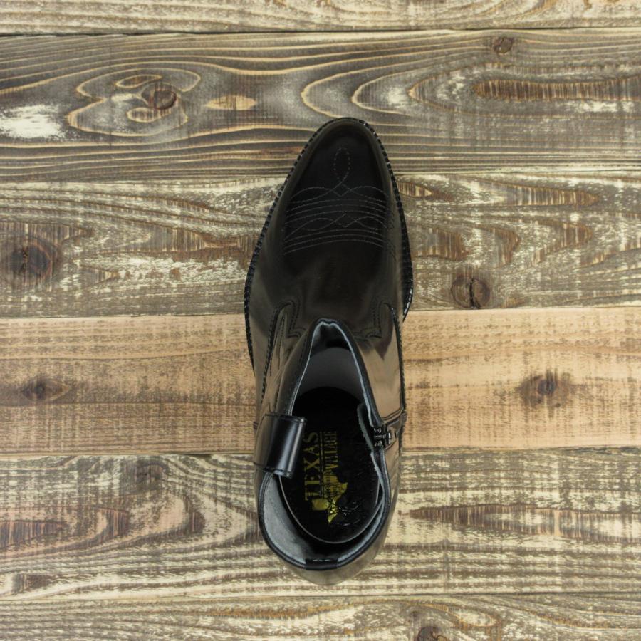 TEXAS VILLAGE 日本製 本革レザー ウエスタンブーツ ショート メンズ