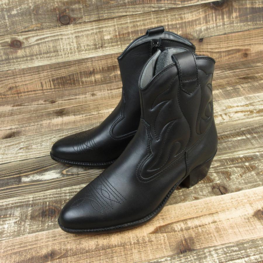 TEXAS VILLAGE 日本製 本革レザー ウエスタンブーツ ショート メンズ