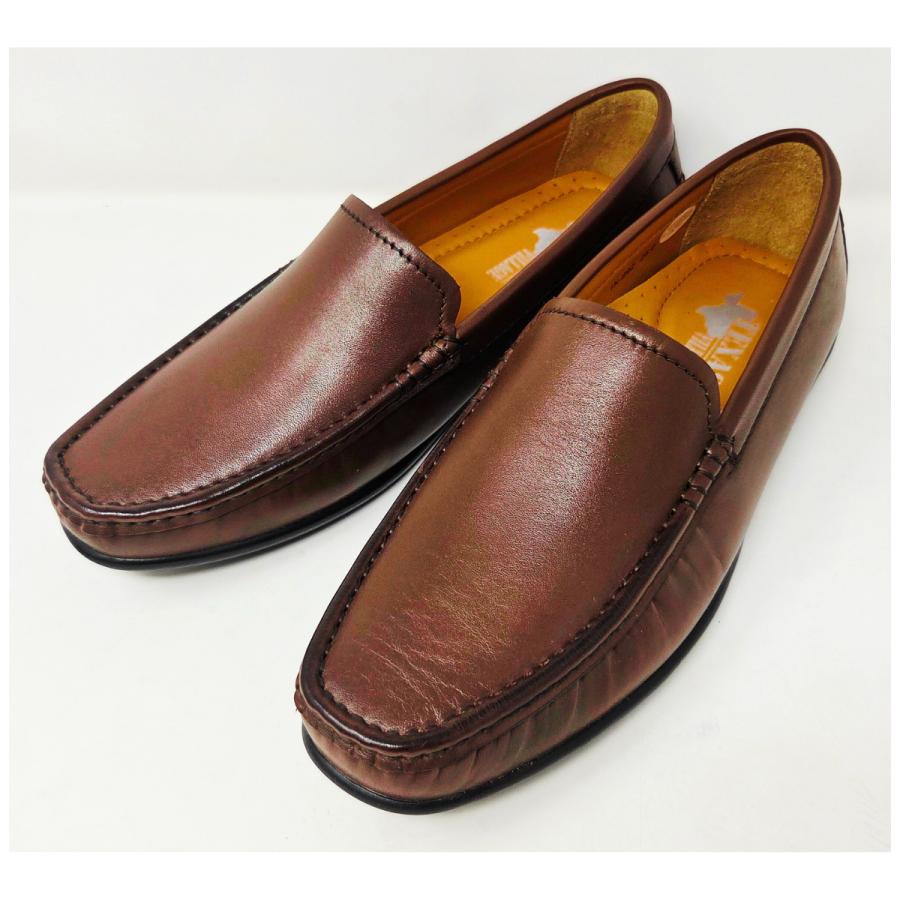 TEXAS VILLAGE 本革 レザー ドライビングシューズ バンプ スリッポン