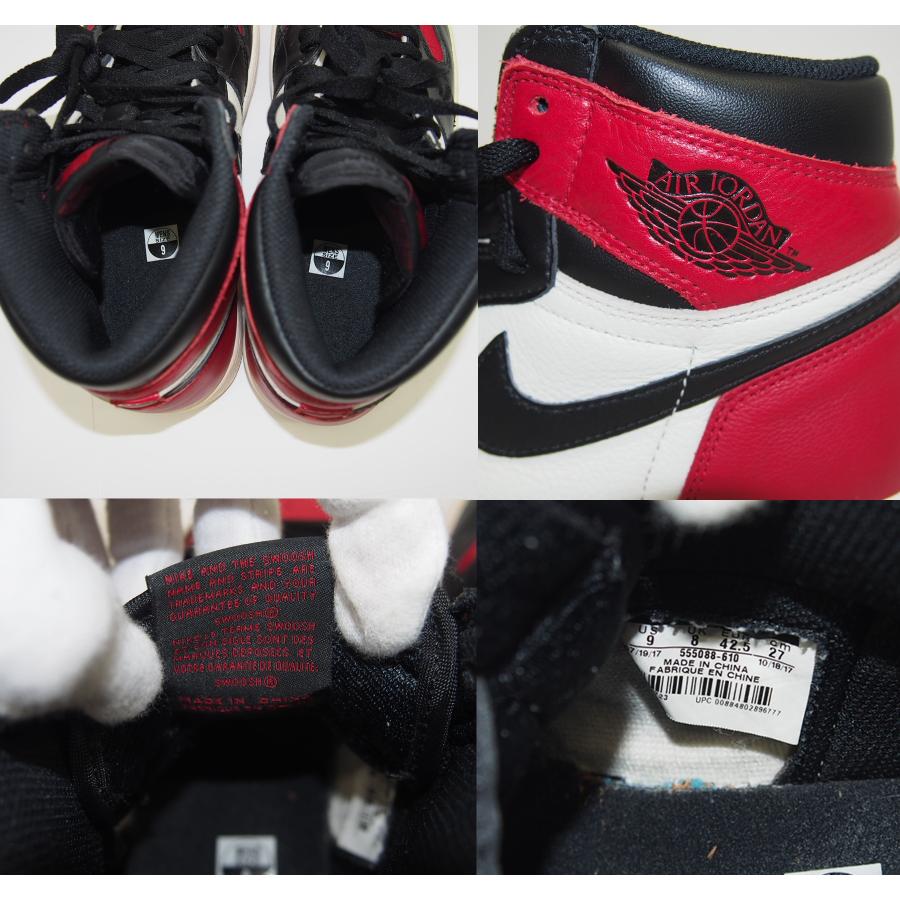 NIKE（ナイキ） NIKE JORDAN 1 RETRO HIGH OG -BRED TOE- 555088-610