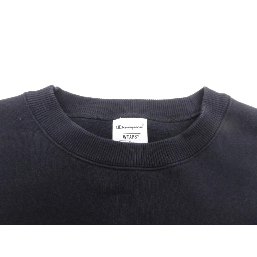 WTAPS（ダブルタップス） × CHAMPION ACADEMY CREW NECK BLACK SIZE:M