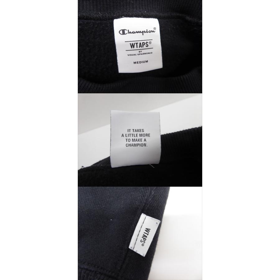 WTAPS（ダブルタップス） × CHAMPION ACADEMY CREW NECK BLACK SIZE:M