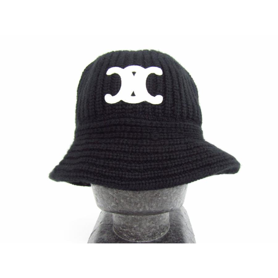 TRIOMPHE CELINE トリオンフ クロシェ バケットハット カシミア