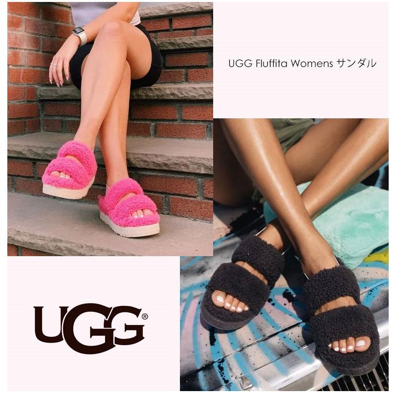 UGG（アグ） サンダル ファー レディース 厚底 おしゃれ 靴 軽い 韓国