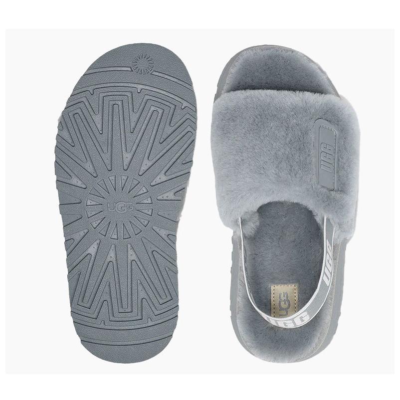 UGG ディスコ スライド ファーサンダル 厚底 グレー 23cm UGGディスコ