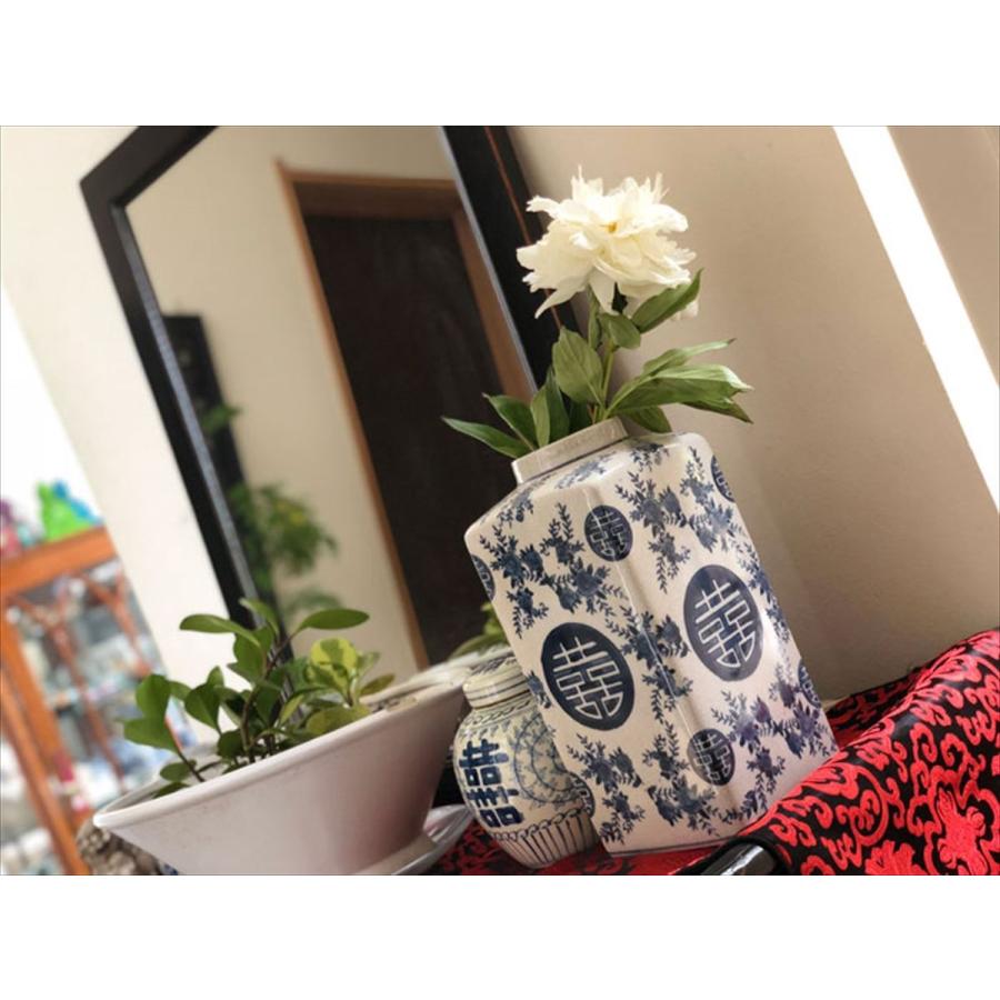 THE-SECRET-GARDEN シノワズリ ジンジャーポット ダブルハピネス 飾り