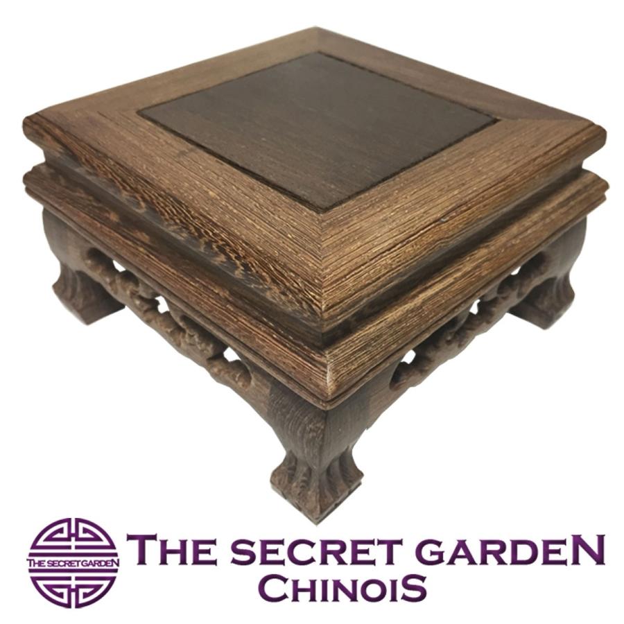 THE-SECRET-GARDEN シノワズリ 木製 高級花台 飾り台 ディスプレイ