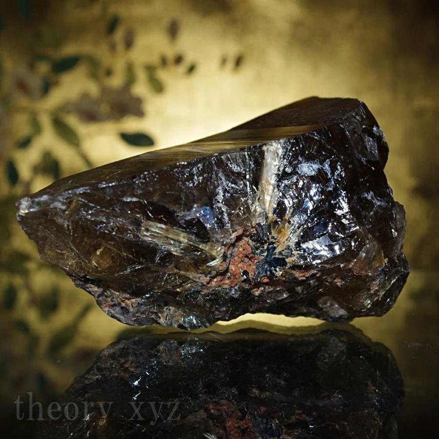 theory xyz ルチルクォーツ 置物 母岩(結晶)入り ゴールドルチル 原石