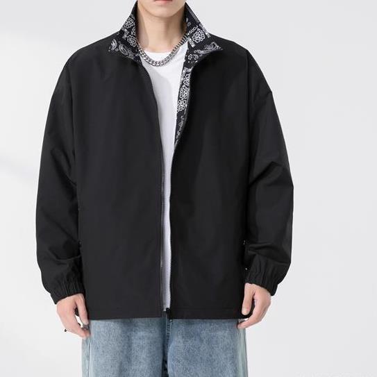 バンダナ柄 ナイロンジャケット ペイズリー柄 ウインドブレーカー