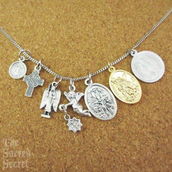 メダイ 聖人 ペンダント - イエス キリスト 聖母 マリア 聖ヨセフ 聖