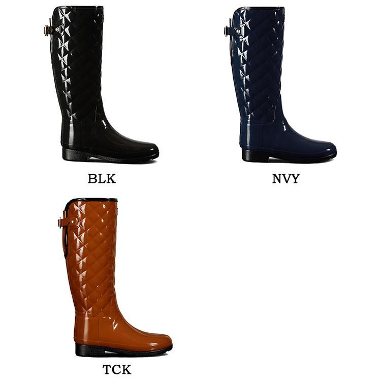 HUNTER WFS1031RGL キルティング ロング レインブーツ レディース〔SK