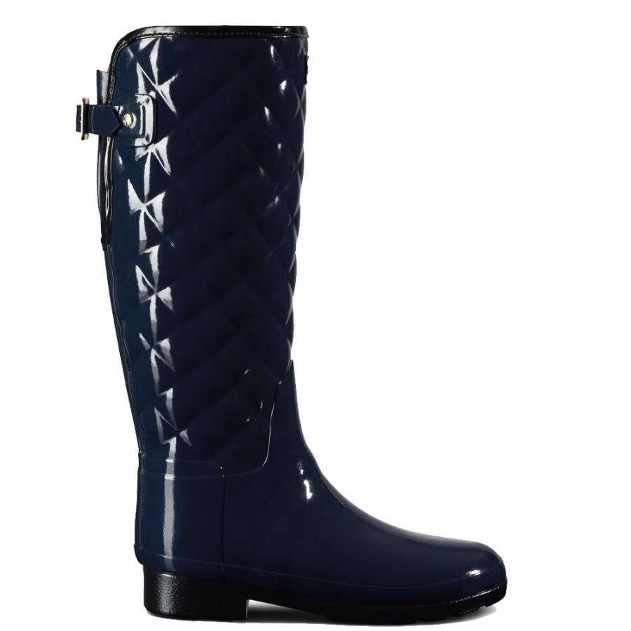 HUNTER WFS1031RGL キルティング ロング レインブーツ レディース〔SK