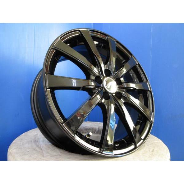 4本 新品 黒 WEDS FANG 17インチ7J +47 5H 5穴 PCD 100 アルミホイール