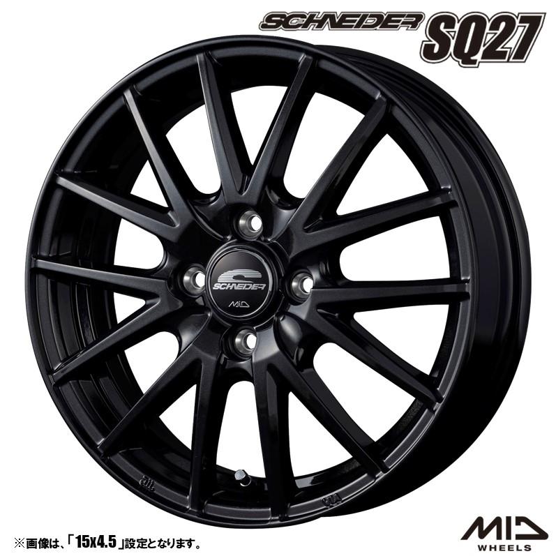 マルカサービス ホイール4本セット MID WHEELS SQ27 14インチ リム幅