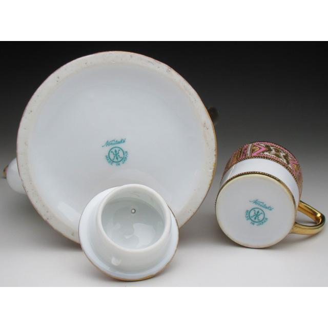 希少】オールノリタケ デミタスセット ティーポット カップ ソーサー6