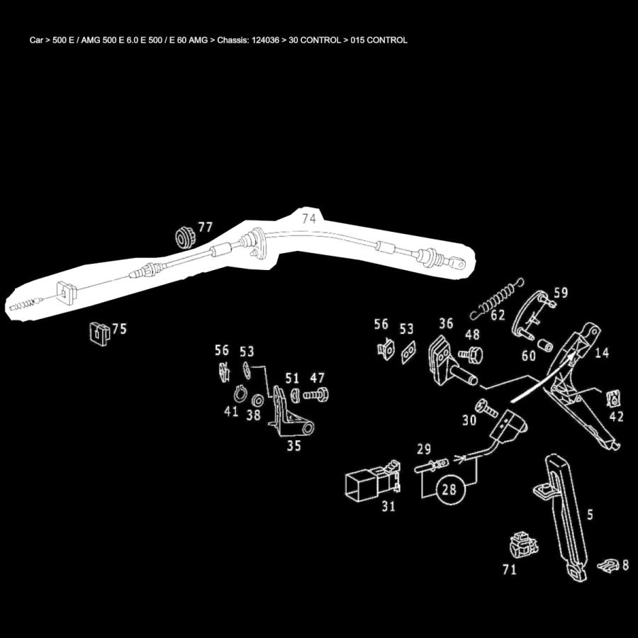 Mercedes-Benz（メルセデス・ベンツ） 純正 部品 アクセル・ワイヤー