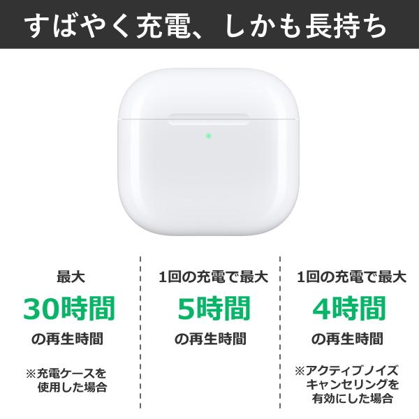 Apple Apple AirPods 4 MXP93J/A アクティブノイズキャンセリング H2