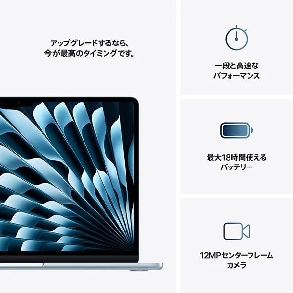 MacBook Air 2025年製 Apple 13.6インチ M4チップ MC6T4J/A 10コア SSD