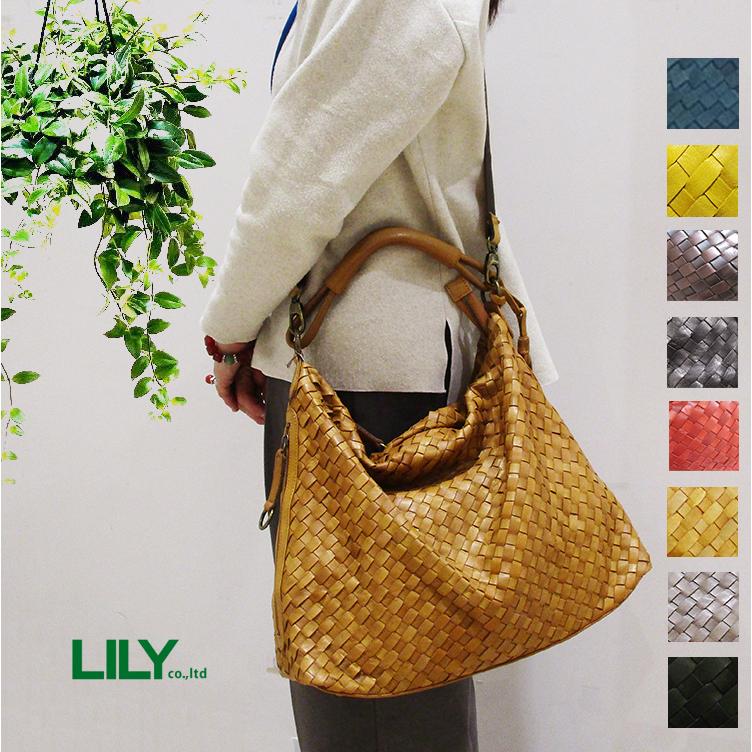 リリー LILY 馬革 メッサーラ ポニー レザー メッシュ 2WAY ショルダー
