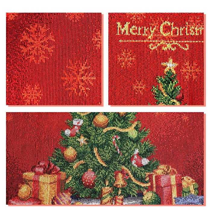 クリスマス ランチョンマット 2枚セット (ツリー＆ポインセチア) or