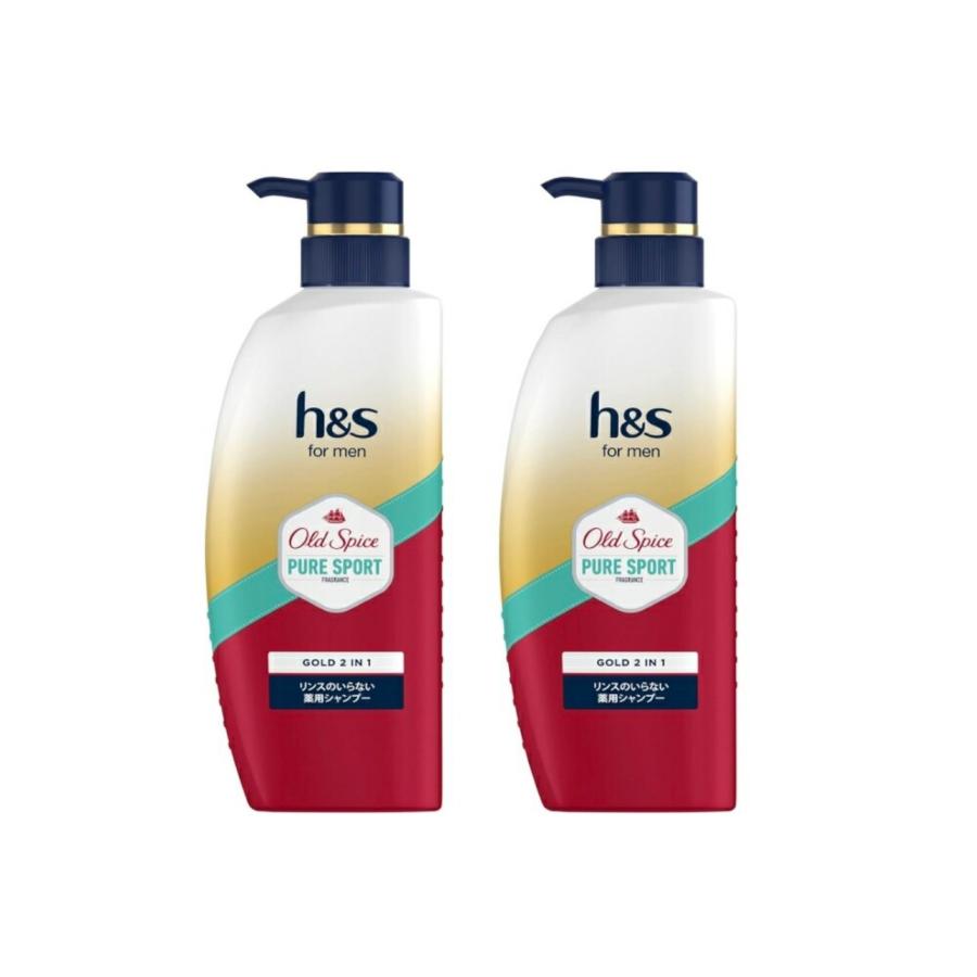 本体2本セット h&s for men ゴールド 2in1 オールドスパイス ピュア