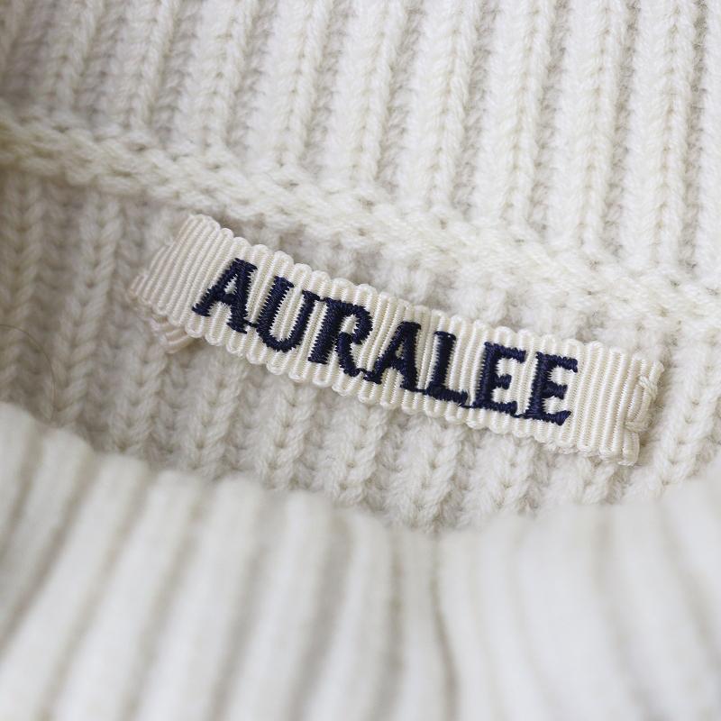 ウィンターセール】オーラリー AURALEE SUPER FINE WOOL RIB KNIT