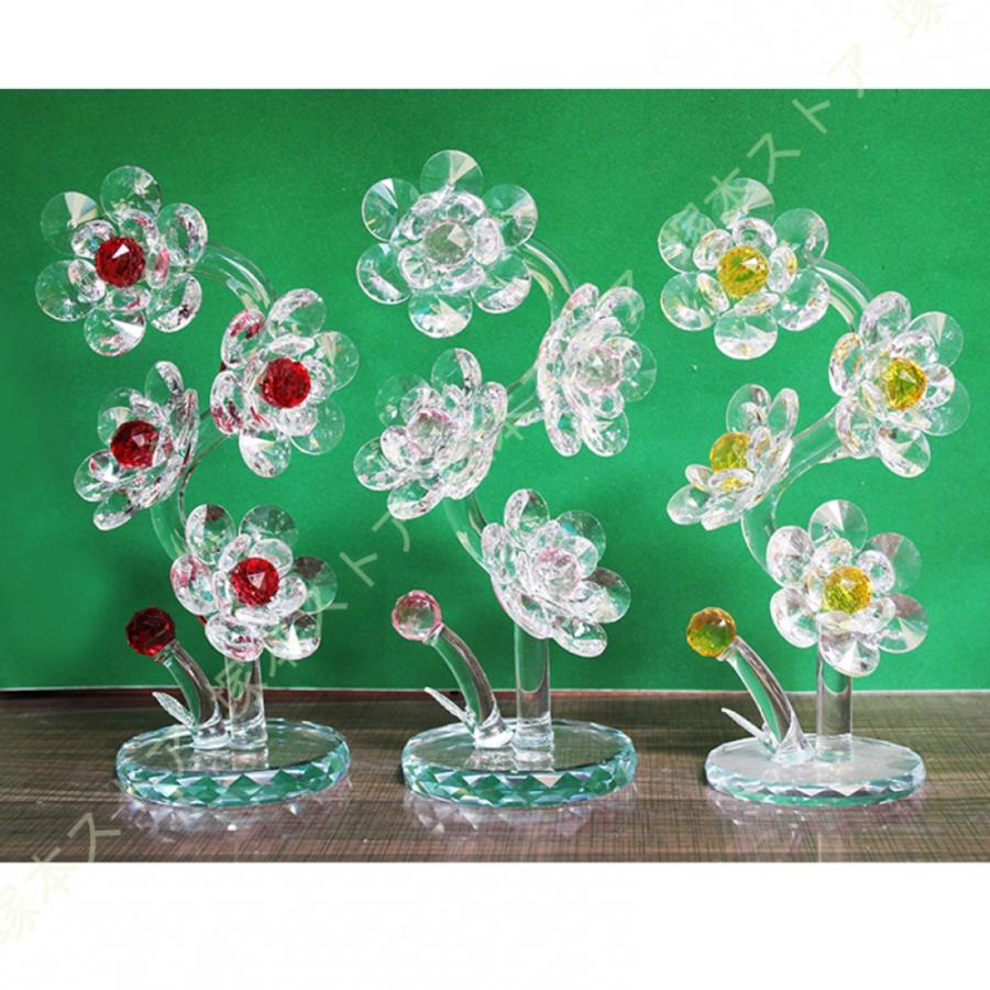 クリスタル置物 クリスタル元宝ツリー ガラス置物 おしゃれ 水晶玉