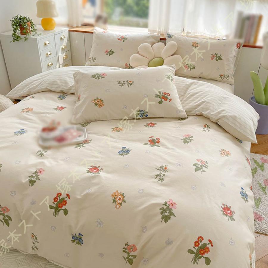 花柄様式 布団カバー 綿 掛け布団カバー 寝具カバーセット 洋式和式