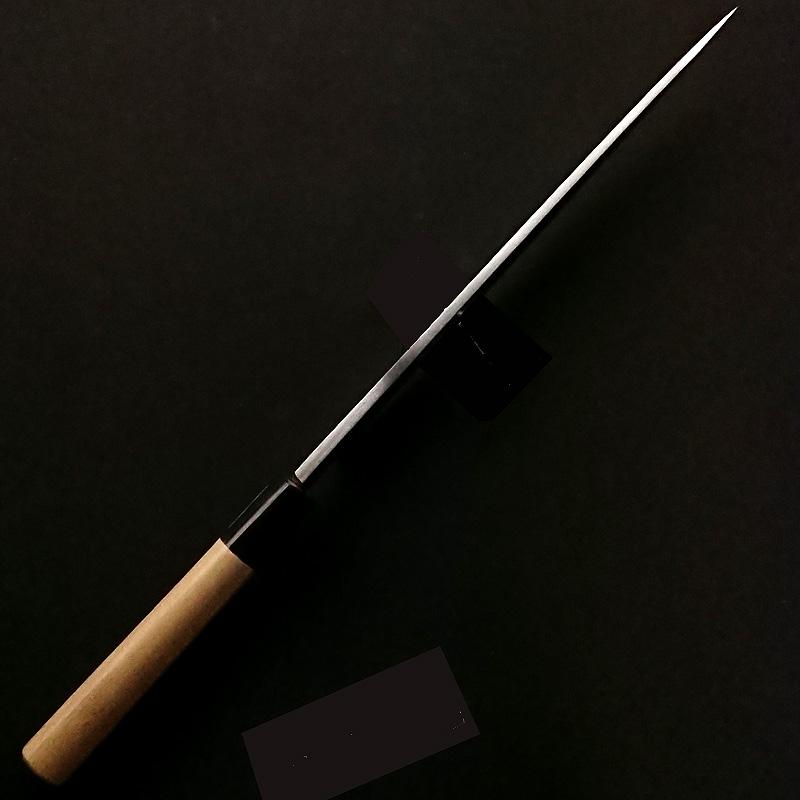 堺宏之作 白鋼 霞仕上げ 水牛桂柄 柳刃包丁 240mm(8寸)（刺身包丁