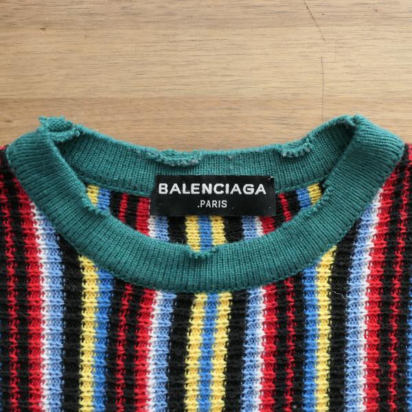 BALENCIAGA（バレンシアガ） セーター Lサイズ マルチストライプ