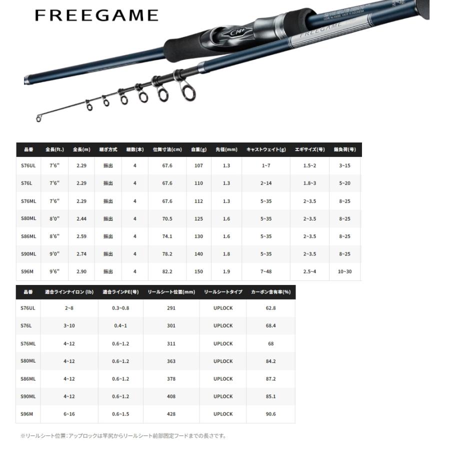 シマノ（SHIMANO） 23 フリーゲーム S90ML / 万能振出ロッド / shimano