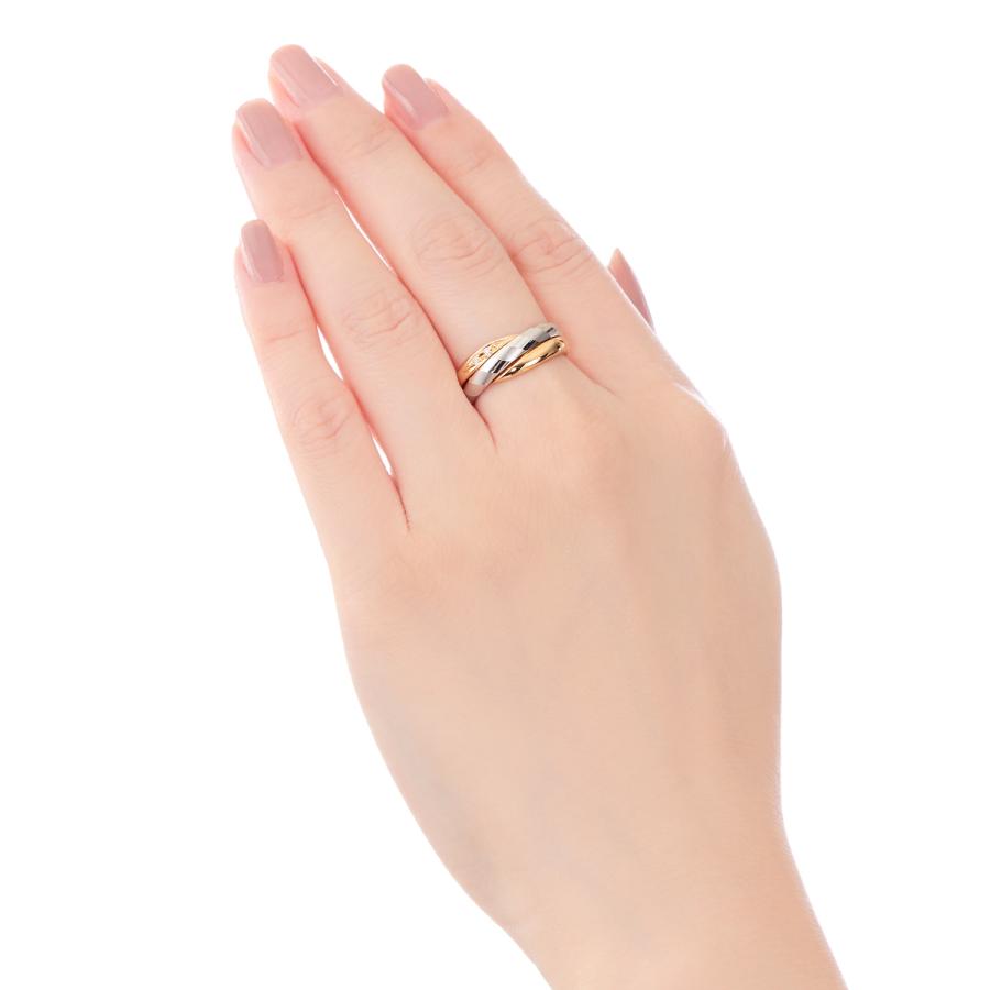 ジュエリーツツミ K18イエローゴールド/プラチナダイヤモンドリング