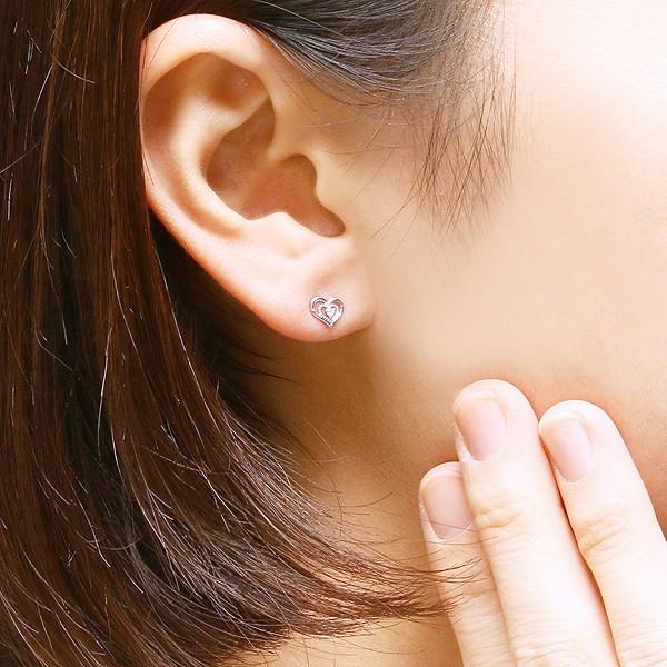 ジュエリーツツミ K10ホワイトゴールドダイヤモンドピアス