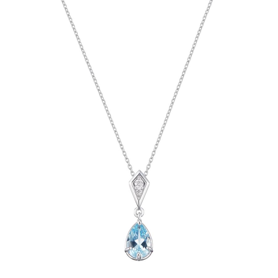 ジュエリーツツミ プラチナアクアマリンネックレス : ジュエリーツツミ