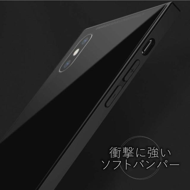 iPhone SE2 8 ケース ガラスケース 四角 おしゃれ スクウェア スクエア