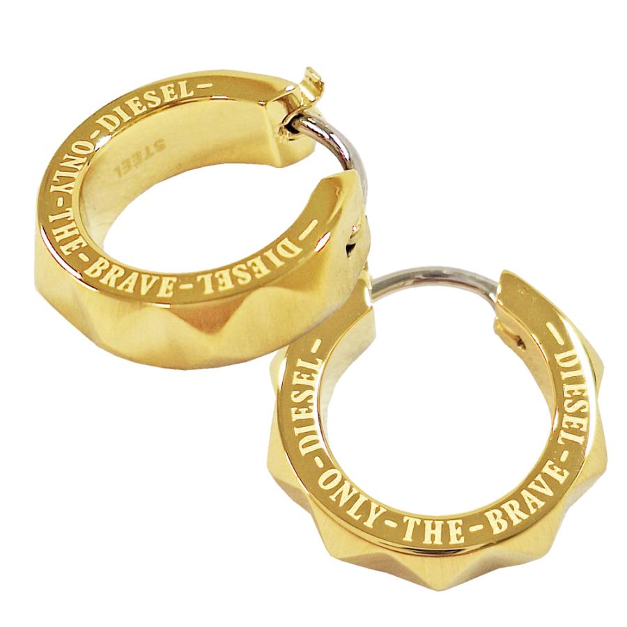 DIESEL（ディーゼル） ピアス 2個セット メンズ アクセサリー ゴールド