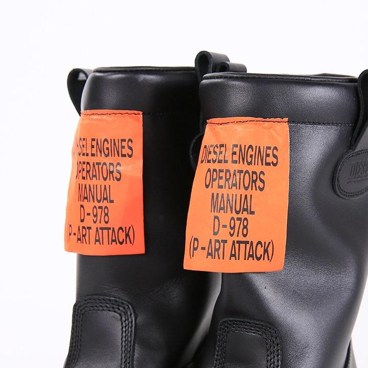 DIESEL（ディーゼル） レザーエンジニアブーツ 安全靴 メンズ 牛革 本