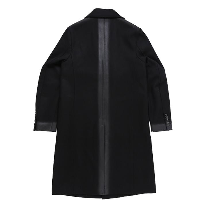 DIESEL（ディーゼル） ロングコート メンズ ウール混 部分コーティング