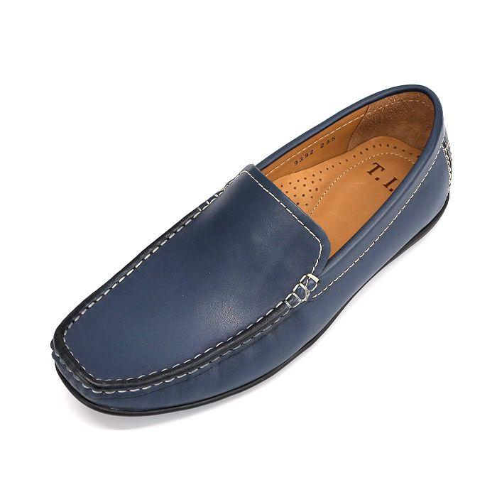 即日発送可 TIB ティーアイビー 本革 ソフト牛革 スリッポン デッキ