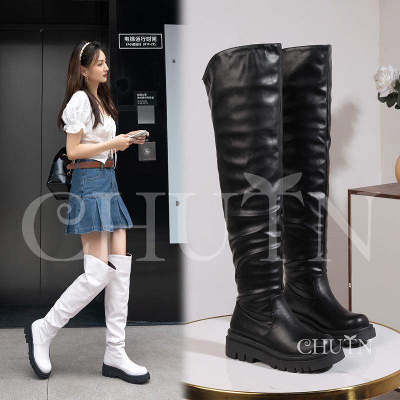ニーハイブーツ 厚底 ロングブーツレディース 秋冬ニーハイブーツ