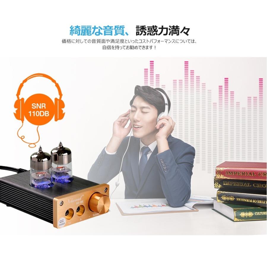 Nobsound ヘッドフォンアンプ 6J3 真空管プリアンプ アンプ スピーカー