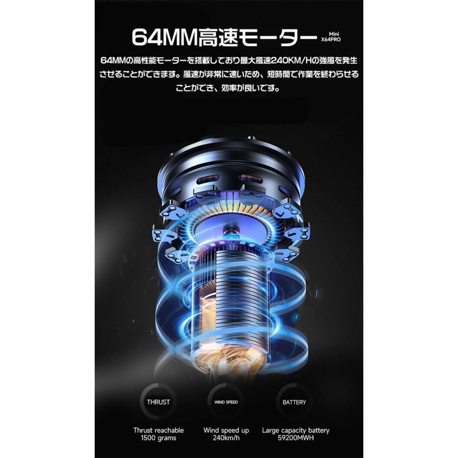 X64PRO ブロワー ミニジェットファン 強力 花粉対策 庭掃除 雪対策